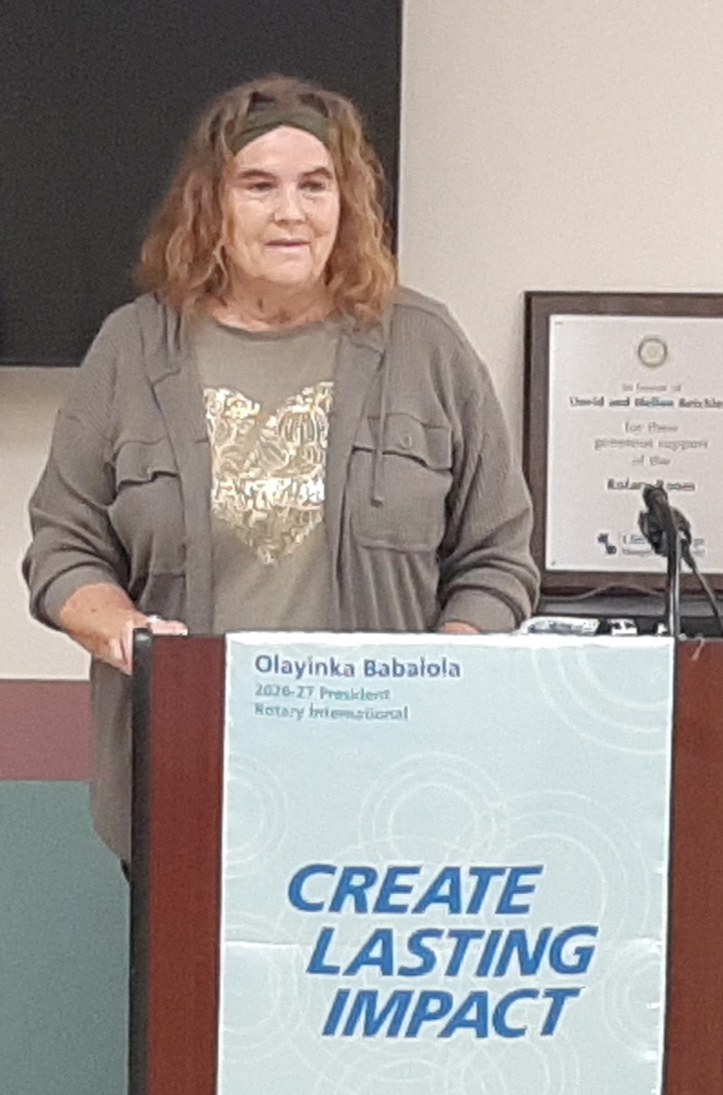 Lynn White, speaking about the Phelps Community Historical Society